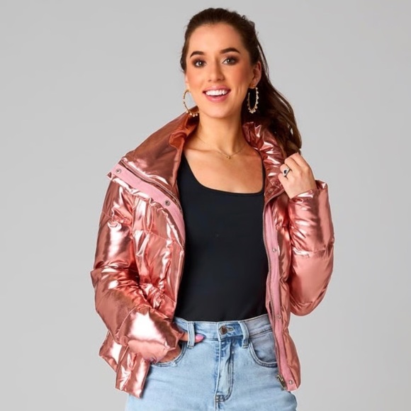 Jackets & Blazers - 🍀Buddy Love Rose Gold Puffer Size M